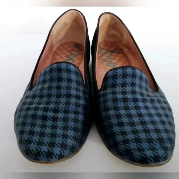 Sam Edelman Navy and Black Houndstooth Loafers - Picture 2 of 10